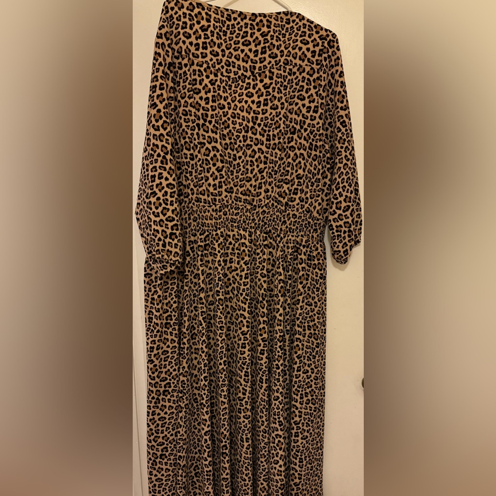 City Chic Leopard Print Maxi Dress - XXL - Size 24